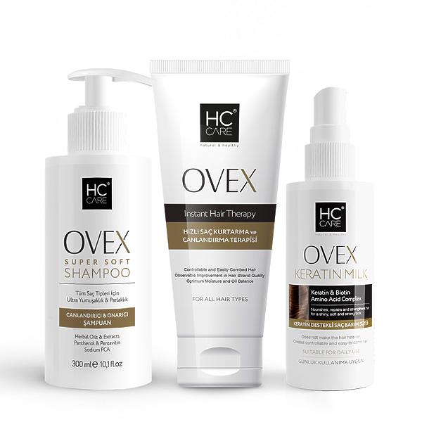 HC Ovex Şampuan, Maske, Keratin Sütü 3'lü Saç Bakım Seti