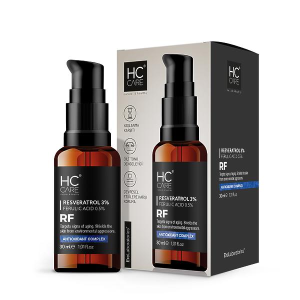 HC Resveratrol %3, Ferulic Acid %0.5 Serum, Yaşlanma ve Kırışıklık Karşıtı - 30 ml.